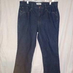 Jaclyn Smith Women's Straight Leg Jeans - Dark Blue